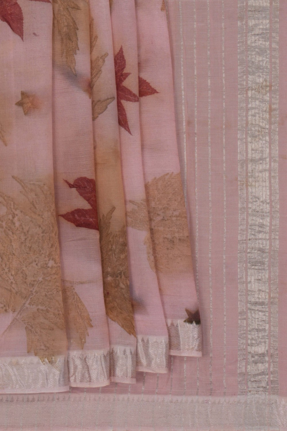 Image of Mangalgiri Silk Pink Saree